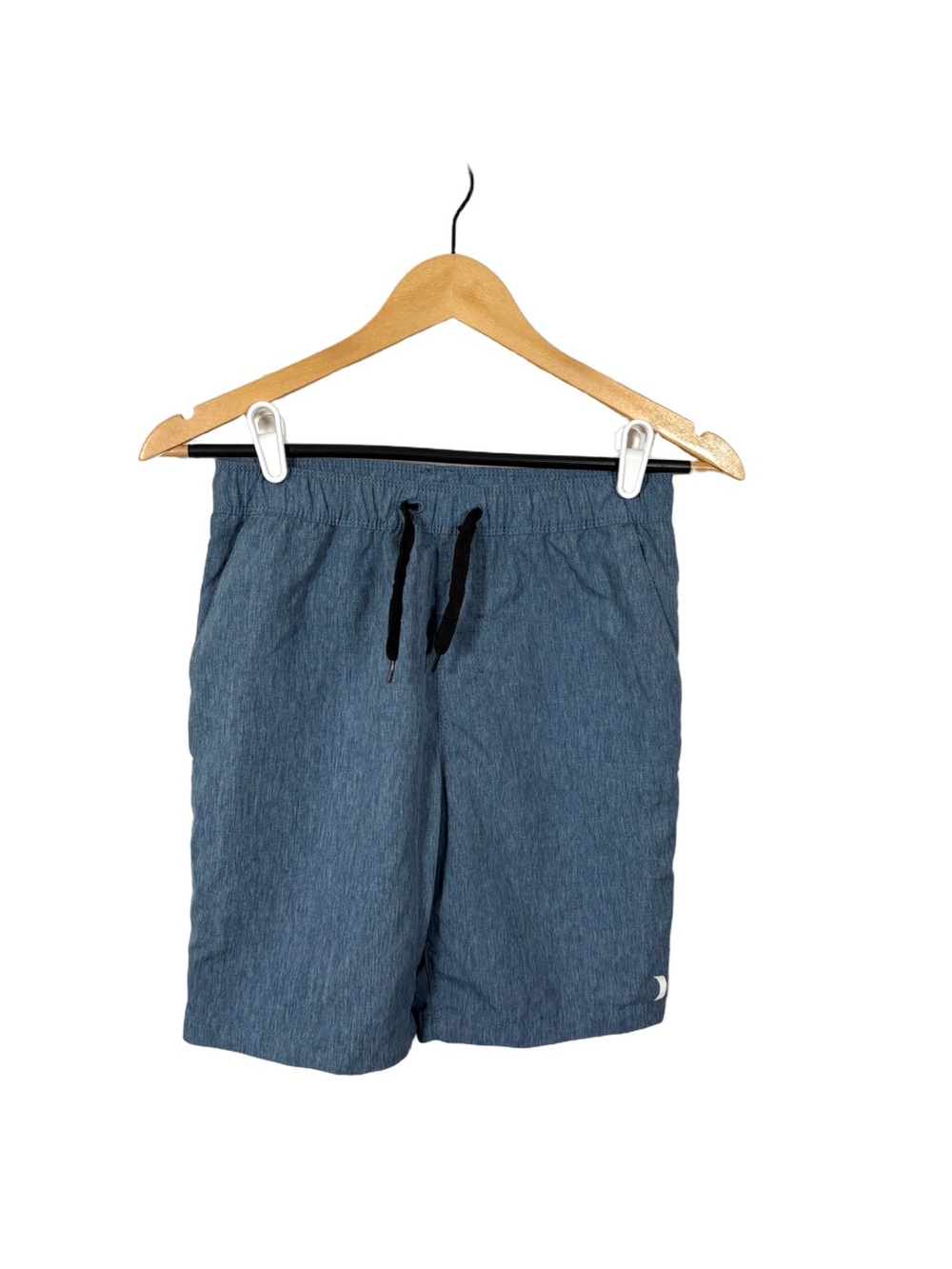 Hurley Boys M 10-12 Blue Heather Hybrid Pull On Shorts Drawstring